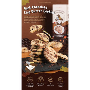 Biscuits moelleux au chocolat noir et beurre (sans gluten 180g) - Product Image 2