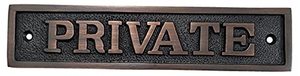 Hardware Medium Private Brass <b>Door</b> <b>Sign</b> Black Powder Coated Nameplate <b>for</b> Home Office - Product Image 4