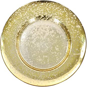 Restaurant de fête de mariage au prix de gros plaques de chargeur en métal en acier inoxydable de haute qualité avec finition dorée - Product Image 3