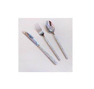 Ensemble de couverts en acier inoxydable manche en bambou en acier ensemble de couverts nouveau design en gros vaisselle écologique pour la maison - Product Image 5