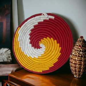 Nuevas llegadas hechas a mano ecológicas tejidas a mano mimbre Sabai hierba decoración de pared cestas para el hogar - Product Image 3