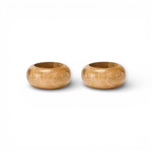 Anillos de Servilleta Rústicos de Madera Natural con Forma Redonda y Gruesa para una Decoración de Mesa de Comedor Clásica y Única - Product Image 5
