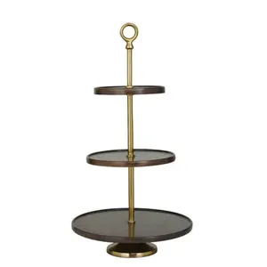 Soporte para Tartas hecho a mano, Base de Metal para boda con tapa de mármol, soporte para tartas para mesa de cocina, artículo decorativo - Product Image 5