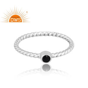 Diseño caliente 925 Anillo de piedras preciosas espinales negras naturales de plata esterlina Proveedor de joyería personalizada para mujeres Regalo para ella - Product Image 3