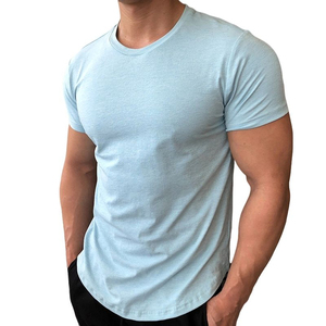 Camiseta de alta calidad para hombre, cómoda, venta al por mayor, personalizada, algodón/poliéster, informal, ajuste regular, ropa deportiva, Fitness - Product Image 6