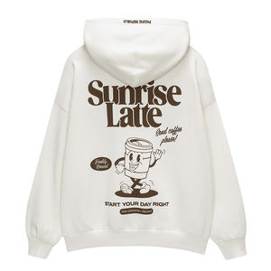 Personnalisé Automne Grande Taille Pull Sweat Ample Ajusté Col Ras Du Cou Sweat À Capuche Tops Mode Dos Écran Imprimé À Capuche - Product Image 4