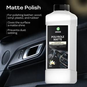 Grass Polyrole 1L Vanilla Scent Matte Polish pour les surfaces en caoutchouc et plastique de voiture pour les pneus de tableau de bord Pare-chocs non peints - Product Image 3