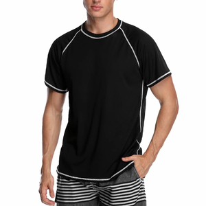 T-shirt de sport, vêtements de compression, manches courtes, rashguard pour hommes, service OEM ODM, vêtements de fitness pour hommes, rashguard à manches courtes - Product Image 2