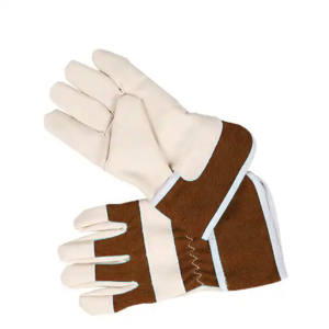 Gants de sécurité industriels verts de qualité supérieure, en cuir de vache lisse, paume et poignets renforcés, usage général, résistance à la chaleur, durables, canadiens - Product Image 5