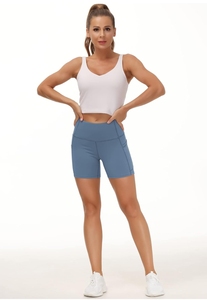 2025สำหรับ Tik Tok กางเกงขาสั้นเอวสูงสำหรับผู้หญิงกางเกงกีฬาขาสั้นเอวสูงสำหรับใส่ในยิมเล่นโยคะฤดูร้อน - Product Image 5