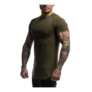 Camisetas de hombre de corte regular y cuello redondo liso transpirable de manga corta de fabricante al por mayor con logotipo personalizado - Product Image 4