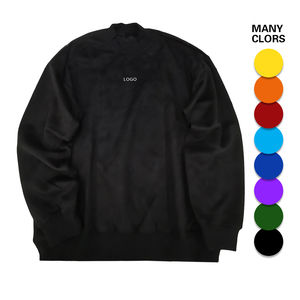 Vente en gros pull-over décontracté en coton épais et de couleur unie pour hommes, sweat à capuche surdimensionné pour hommes - Product Image 1