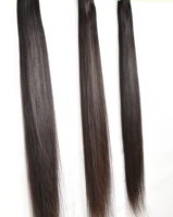 Extensions de cheveux humains vierges Remy bruts, prix de gros, double trame machine, cuticules alignées, 100% soyeux, lisses et ondulés, noir naturel