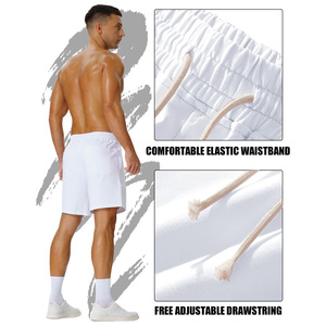 Custom OEM Mens Fleece Sweat Shorts Breathable Eco-Friendly Waterproof Gym Shorts Summer Activewear <b>Drawstring</b> Closure Private - Product Image 3