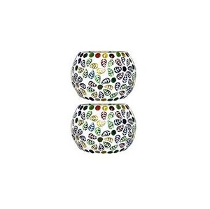 Factory Wedding Turkish Mosaic Glass Crackle T Light Holder Potted Plants For Home Decoration Wedding Party Decor - Product Image 3