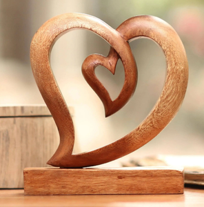 Escultura de Arte de madera tallada a mano de Primera calidad-Figuras decorativas de diseño abstracto Vintage para exportación global - Product Image 3