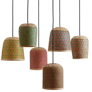 Abat-jour en bambou, nouveau design, luminaires, lustres, abat-jour suspendu, fabriqué en artisanat Phuong Duy