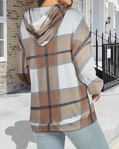 Sweatshirts à capuche à manches longues, pulls à cordon avec poche, chemisiers amples décontractés, tuniques - Product Image 5