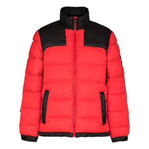 Veste matelassée d'hiver pour homme en toile respirante col montant Parka à capuche longue et épaisse multi-poches Manteau ajusté pour le travail - Product Image 1