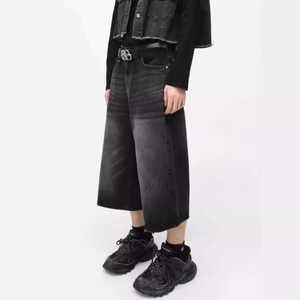 Venta al por mayor, superventas, transpirable, superventas, novedad de 100%, pantalones cortos vaqueros informales de algodón a la moda para hombre, pantalones cortos vaqueros de diseño personalizado para hombre - Product Image 2