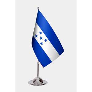 Drapeaux de table numériques imprimés du Honduras avec mât en aluminium - Product Image 1