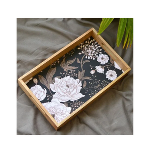 ถาดไม้พิมพ์ลายหลากสีอุปกรณ์เสริมของขวัญชิ้นสำหรับใช้ในโรงแรม3ชุดสำหรับปรับแต่งขนาดได้ - Product Image 3