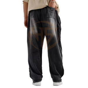 Pantalons en denim délavé pour hommes, fabrication sur mesure, vente en gros, meilleure qualité, prix bas, pantalons en denim délavé pour hommes - Product Image 2