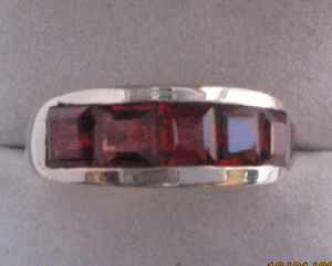 Shah Gems 925 Sterling Silver Fine Jewelry Natural Garnet <b>Opal</b> <b>Ring</b> for Women Emerald Cut Everyday Wear for <b>Men</b> - Product Image 1