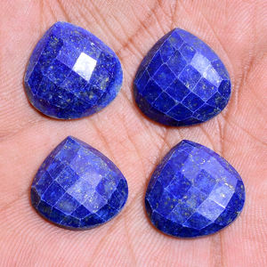 Haute Qualité 18mm Naturel Bleu Lapis Lazuli Gemstone 11.8 Cts Coeur Forme Rosecut Facettes Cab Lâche Pierre Afgani Top Iroc Ventes - Product Image 3