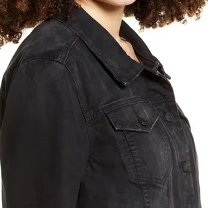 Chaqueta Vaquera Extra Grande Informal de Moda para Mujer, Chaqueta Vaquera con Capucha de Alta Calidad y Último Diseño para Mujer - Product Image 3