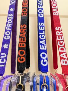 Pochettes personnalisées en forme d'œil, brodées de perles et de sequins, avec fermeture éclair ouverte, bouton, étanches, et sangle réglable pour les magasins de mode - Product Image 2