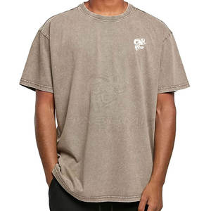 Camiseta Casual de Uso Diario con Lavado Ácido para Hombre, Camiseta de Algodón, Tela Suave, Ajuste Cómodo, Estilo Urbano Moderno - Product Image 2