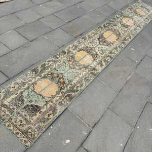 Tapis turc de 1,8 x 12,4 pieds, tapis vintage marron camouflage - Product Image 2