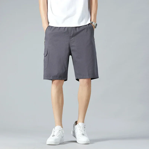 Men's Pants <b>Zipper</b> <b>Pocket</b> Casual <b>Shorts</b> Solid Color <b>Short</b> Pants Relaxed Fit Plus Size Board Knee <b>Shorts</b> - Product Image 1