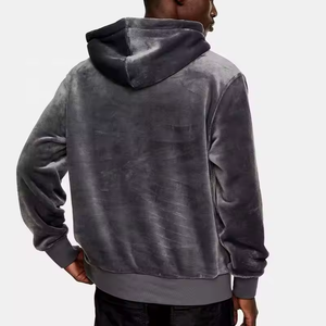 Pull à capuche uni imprimé par transfert thermique personnalisé en usine pull vierge - Product Image 4