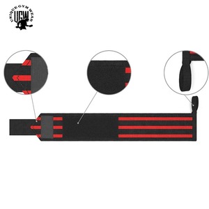 High Quality Elastic <b>Knee</b> Wraps Gym Training Comfortable Cotton Straps Custom Logo Breathable Fitness Body Building - Product Image 5