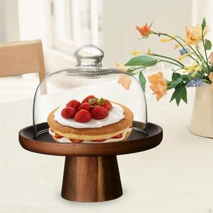 Elegante Soporte de Madera para Pasteles y Postres con Tapa de Vidrio para Fiestas y Servir Comida, Soporte de Pastel de Lujo Hecho a Mano - Product Image 5