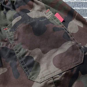 Shorts de jogging décontractés en toile 100 % coton avec poches, taille mi-haute, cordon de serrage et bas retroussés, séchage rapide, imprimé dessin animé personnalisé, vente en gros - Product Image 3
