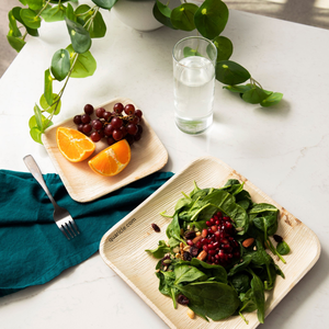 แผ่น Areca สี่เหลี่ยมแบบใช้แล้วทิ้งแบบย่อยสลายได้10 "/9"/8 "/7"/6 "/5"/4 "ขนาดที่ให้บริการสำหรับงานเลี้ยงวันเกิดกิจกรรมคริสต์มาส - Product Image 5