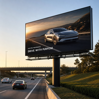 Écran LED fixe extérieur P5, étanche IP65, 6000 nits, panneau publicitaire, 960x960 mm, boîtier en fer