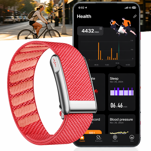 Wholesale ETQ13 ECG Wristband with NFC HRV Contact Body Temperature SpO2 BP Sleep & Activity Tracking IPX8 5ATM 10-Day Battery