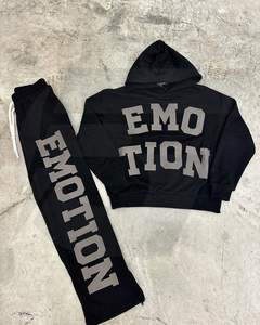 Survêtement imprimé personnalisé de haute qualité ensemble deux pièces 100% coton français éponge survêtements sweats à capuche surdimensionnés et pantalons de survêtement pour hommes - Product Image 2