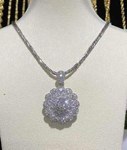 Colgante de Diamante Moissanita Blanca Totalmente Cubierto de Circonitas, Corte Excelente, Joyería Hip Hop con Dijes Personalizados, Elegante Collar Brillante, Regalo - Product Image 4