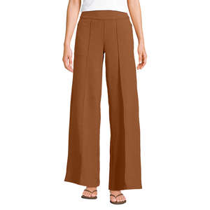 Bangladesh Factory Direct Stylish Brown Women's Pull-On Pants-Premium Quality Cotton Palazzo Summer Fashion Bulk Clothing Flat - Product Image 5