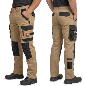 Pantalon de sécurité pour hommes, vêtements de travail personnalisés, panneaux réfléchissants, tissu robuste, plusieurs poches, coupe confortable, vêtements industriels OEM - Product Image 5