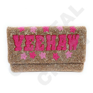 Girl Boss Gold Custom Beaded Party Clutch Bolso de noche Diseñador Señoras Bolsos de hombro Monederos y bolsos de lujo Fiestas - Product Image 2