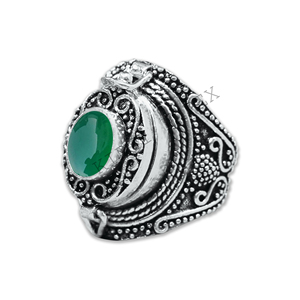 Bohemian Simple Classic Design Compartment Brass Rings For Women And Girls Silver Plated Assorted Crystal Gemstone Fashion Rings - Product Image 2