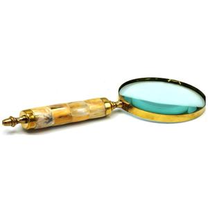 Loupe à main en laiton antique 3x-5x, fabrication artisanale, design indien traditionnel, 3 pouces, logo couleur personnalisable pour la lecture - Product Image 3