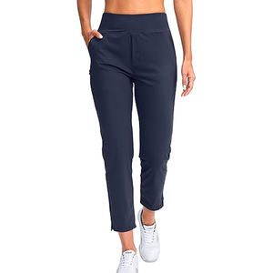 Femmes Pro Slim Fit Athlétique Workout Lounge Casual Outdoor Performance Pantalon de golf Pantalon de golf droit Jogger Poches zippées - Product Image 3