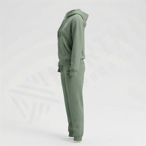 Conjuntos Deportivos de Felpa de Algodón Puro para Mujer, Elegantes, con Etiqueta de Logotipo Personalizable, de Alta Calidad, Suaves y Cálidos para Gimnasio - Product Image 3